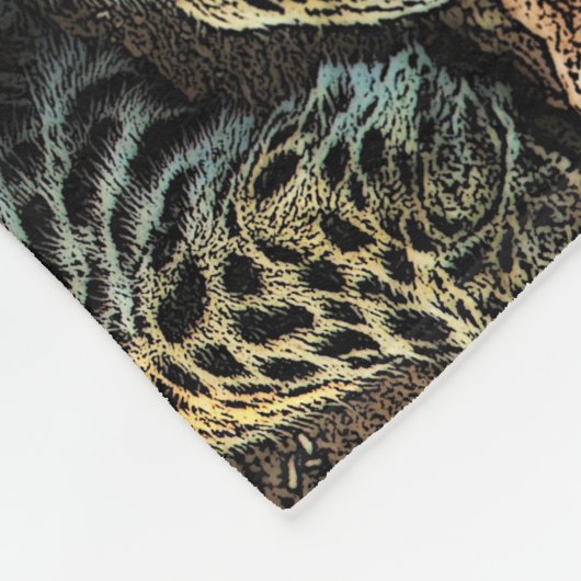 ヒョウは子供アイザイア11と横になります フリースブランケット (角)