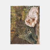 ヒョウは子供アイザイア11と横になります フリースブランケット (正面)