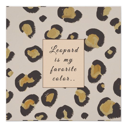 ヒョウは私のお気に入りの色だ ポスター (正面)