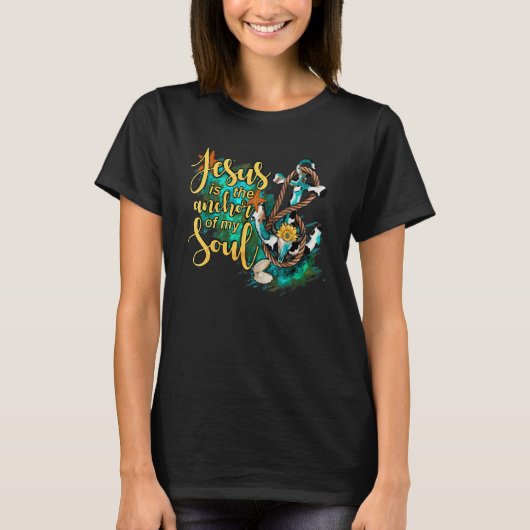 ヒョウひまわりイエスは私の魂のいかりC Tシャツ (正面)