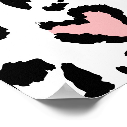 ヒョウまたはジャガーのシームレスなパターン、テクスチャ付きファシ ポスター (角)