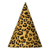 ヒョウまたはジャガーワイルドサファリアニマルファープリント パーティーハット (左)