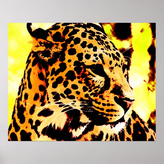 ヒョウやる気を起こさせるアイポスタープリント ポスター (正面)