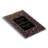 ヒョウやる気を起こさせる型ブラウン黒 ノートブック (右側)