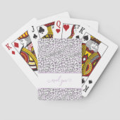 ヒョウアニマルプリントクリーム薄紫グレーのスクリプト名 トランプ (裏面)