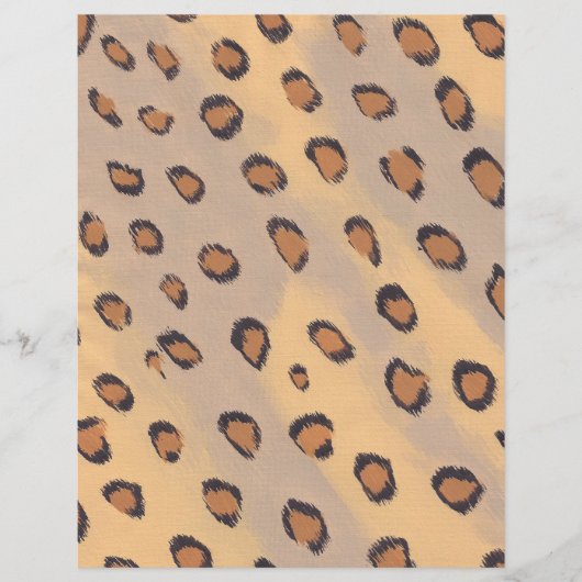 ヒョウアニマルプリントスクラップブック紙 (正面)