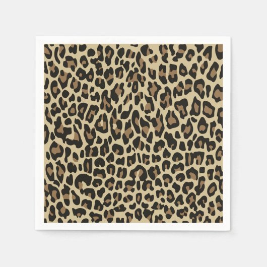 ヒョウアニマルプリントナプキン スタンダードカクテルナプキン (正面)