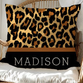 ヒョウアニマルプリントパタパーソナライズされたン クッション