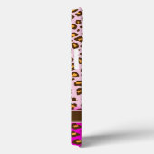 ヒョウアニマルプリントピンクモノグラムの携帯電話ケース Case-Mate iPhoneケース (裏面 / 右)