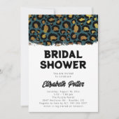 ヒョウアニマルプリントブライダルシャワー招待 招待状 (正面)