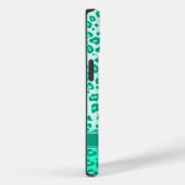 ヒョウアニマルプリントミントモノグラムiphoneケース Case-Mate iPhoneケース (裏面 / 右)