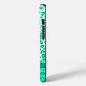 ヒョウアニマルプリントミントモノグラムiphoneケース Case-Mate iPhoneケース (裏面 / 左)