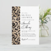 ヒョウアニマルプリントモダンブライダルシャワー 招待状 (スタンド正面)