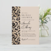ヒョウアニマルプリントモダンブライダルシャワー 招待状 (スタンド正面)