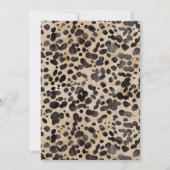 ヒョウアニマルプリントモダンブライダルシャワー 招待状 (裏面)