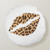 ヒョウアニマルプリント口唇投薬 ラウンドクッション (裏面)