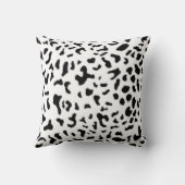 ヒョウアニマルプリント白黒 クッション (裏面)