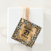 ヒョウアニマルプリント21歳パーソナライズされた誕生日 フェイバータグ (インサイチュ)