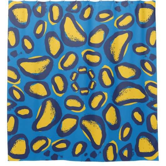 ヒョウアニマルプリント シャワーカーテン (正面)