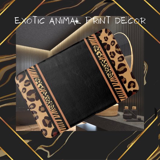 ヒョウアニマルプリント バスマット