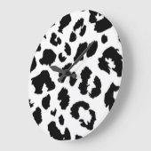 ヒョウアニマルプリント ラージ壁時計 (傾斜)