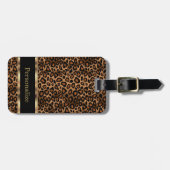 ヒョウアニマルプリント | DIY文字 ラゲッジタグ (正面横)