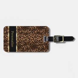 ヒョウアニマルプリント | DIY文字 ラゲッジタグ