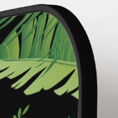 ヒョウイラストレーションカスタムモノグラム ピックルボールラケット (左詳細)