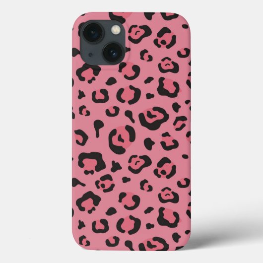 ヒョウイラストレーションピンク動物 Case-Mate iPhoneケース (裏面)