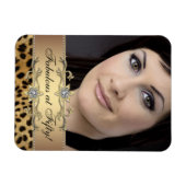 ヒョウエレガントのフォトマグネット マグネット (横)