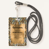 ヒョウエレガントクインセアニラ招待状VIPパス バッジ (裏面ランヤード)