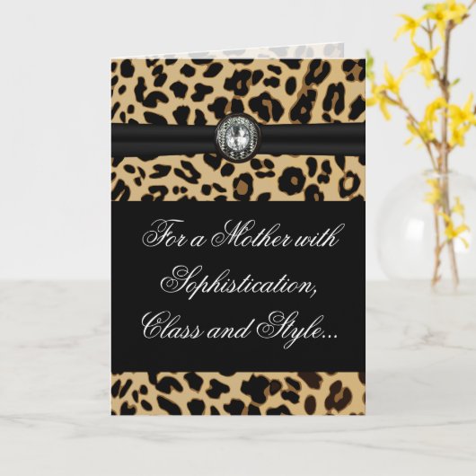 ヒョウエレガントジュエル母の日の挨拶 カード (黄色い花)