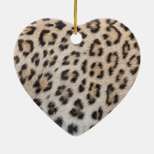 ヒョウエレガントスタイリッシュ・チーターの毛皮のプリント模様 セラミックオーナメント (裏面)