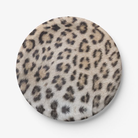 ヒョウエレガントスタイリッシュ・チーターの毛皮のプリント模様 ペーパープレート (正面)