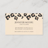 ヒョウエレガントチーテプリントブラウンブラックカスタム 名刺 (裏面)