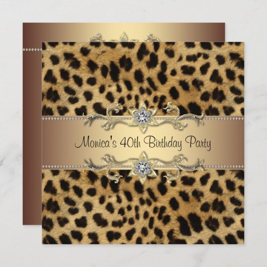 ヒョウエレガントバースデーパーティー 招待状 (正面/裏面)