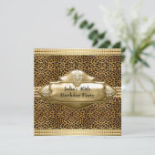 ヒョウエレガントバースデーパーティ招待状 招待状 (スタンド正面)