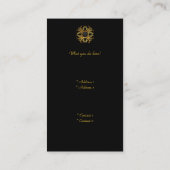 ヒョウエレガントブラック金ゴールド 名刺 (裏面)