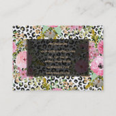 ヒョウエレガントプリントおよびフローラデザイン 名刺 (裏面)