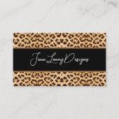 ヒョウエレガントモダンアニマルプリントカスタム 名刺 (正面)