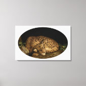 ヒョウエレガントヴィンテージクラシックアート キャンバスプリント (正面)