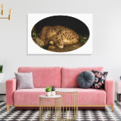 ヒョウエレガントヴィンテージクラシックアート キャンバスプリント (インサイチュ (リビング))