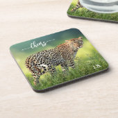 ヒョウエレガント大きな猫コースター コースター (左側)