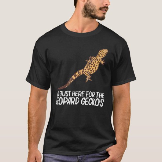 ヒョウカッコいいゲコ女子男性へ小さな恐竜Liz Tシャツ (正面)