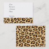 ヒョウカッコいい柄の贈り物 名刺 (正面/裏面)