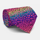 ヒョウカラフルの皮の模様 ネクタイ (ロール)