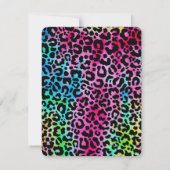ヒョウカラフルスタイリッシュの質感ネオンフェミニン ノートカード (裏面)