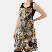 ヒョウカラフルゼブラカモフラージパターン エプロン (インサイチュ)