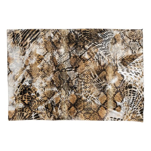 ヒョウカラフルゼブラカモフラージパターン 枕カバー (正面)