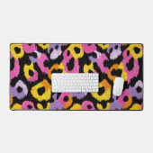 ヒョウカラフルパタンy2kレトロシック美学 デスクマット (キーボード&マウス)